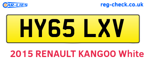 HY65LXV are the vehicle registration plates.
