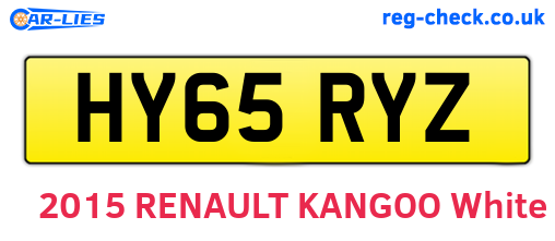 HY65RYZ are the vehicle registration plates.
