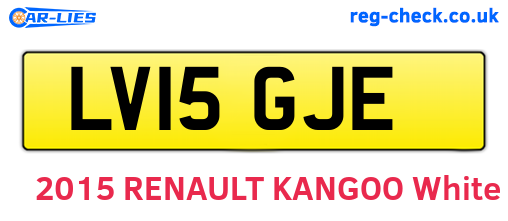 LV15GJE are the vehicle registration plates.
