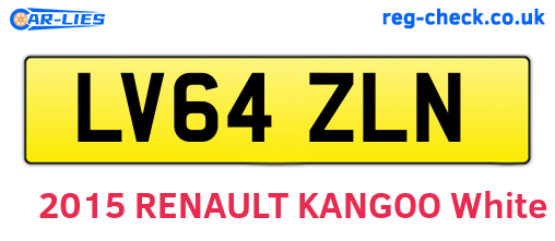 LV64ZLN are the vehicle registration plates.