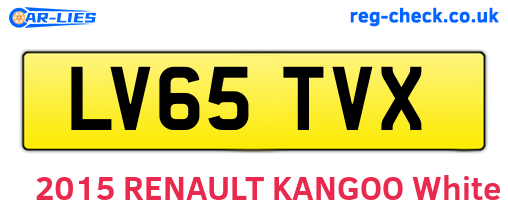 LV65TVX are the vehicle registration plates.