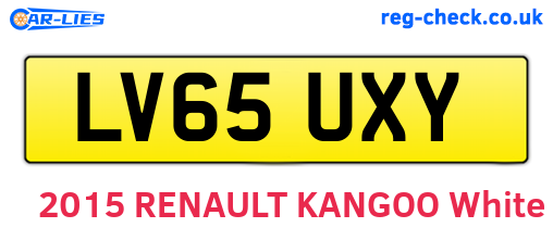 LV65UXY are the vehicle registration plates.