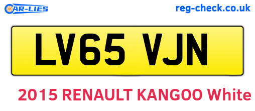 LV65VJN are the vehicle registration plates.