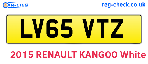 LV65VTZ are the vehicle registration plates.
