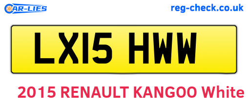 LX15HWW are the vehicle registration plates.