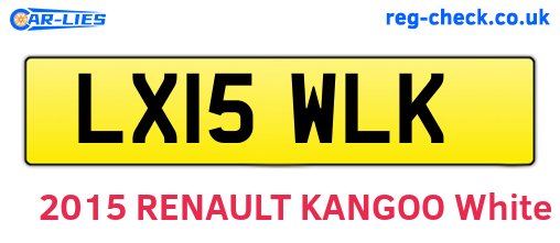 LX15WLK are the vehicle registration plates.