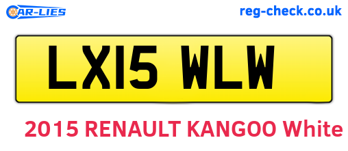 LX15WLW are the vehicle registration plates.