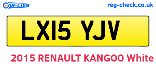 LX15YJV are the vehicle registration plates.