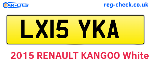 LX15YKA are the vehicle registration plates.