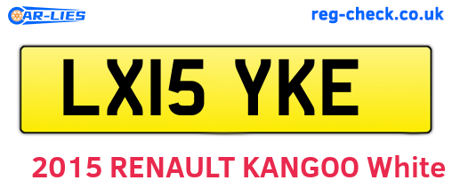 LX15YKE are the vehicle registration plates.