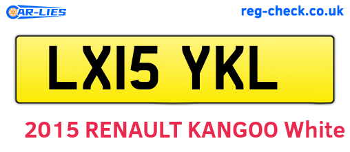 LX15YKL are the vehicle registration plates.