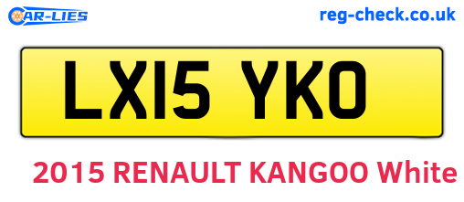 LX15YKO are the vehicle registration plates.