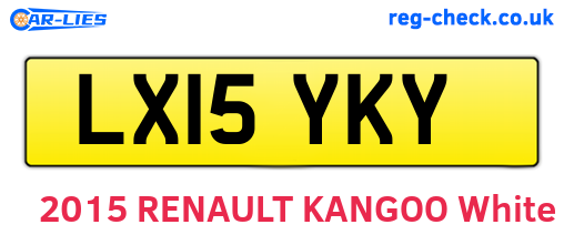 LX15YKY are the vehicle registration plates.