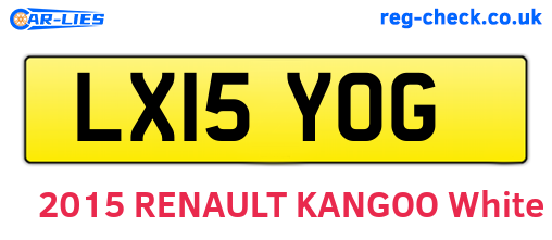LX15YOG are the vehicle registration plates.