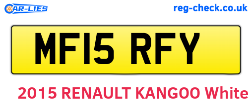 MF15RFY are the vehicle registration plates.