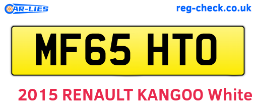 MF65HTO are the vehicle registration plates.