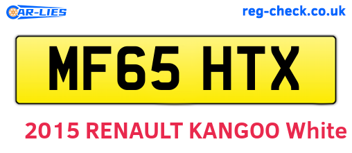 MF65HTX are the vehicle registration plates.