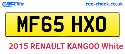 MF65HXO are the vehicle registration plates.