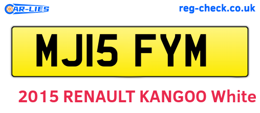 MJ15FYM are the vehicle registration plates.