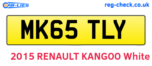 MK65TLY are the vehicle registration plates.