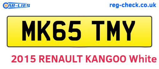 MK65TMY are the vehicle registration plates.