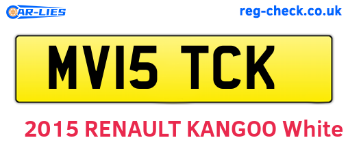 MV15TCK are the vehicle registration plates.