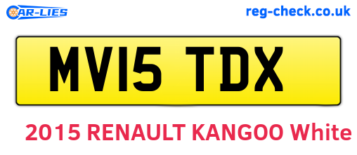 MV15TDX are the vehicle registration plates.