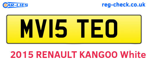 MV15TEO are the vehicle registration plates.