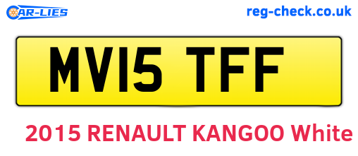 MV15TFF are the vehicle registration plates.