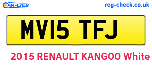 MV15TFJ are the vehicle registration plates.