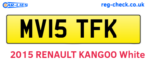 MV15TFK are the vehicle registration plates.