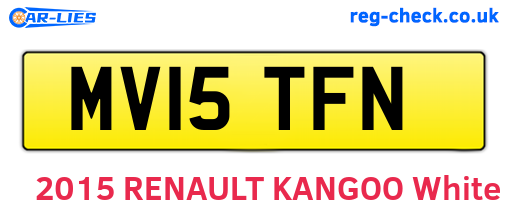 MV15TFN are the vehicle registration plates.