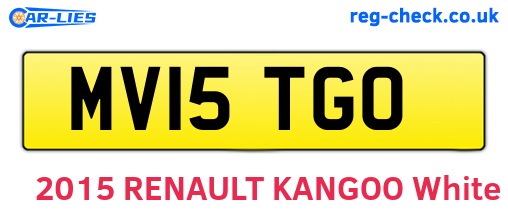MV15TGO are the vehicle registration plates.