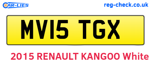MV15TGX are the vehicle registration plates.