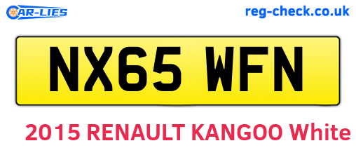 NX65WFN are the vehicle registration plates.