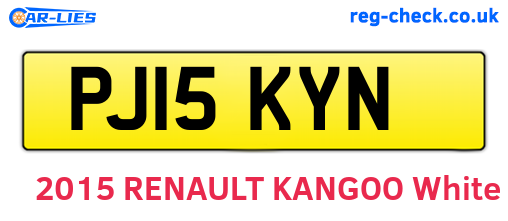 PJ15KYN are the vehicle registration plates.