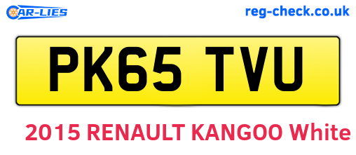 PK65TVU are the vehicle registration plates.