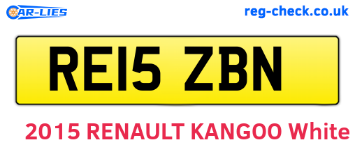 RE15ZBN are the vehicle registration plates.