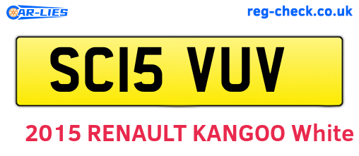 SC15VUV are the vehicle registration plates.