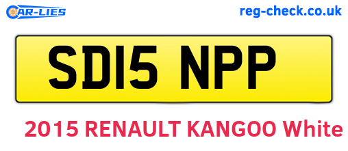SD15NPP are the vehicle registration plates.