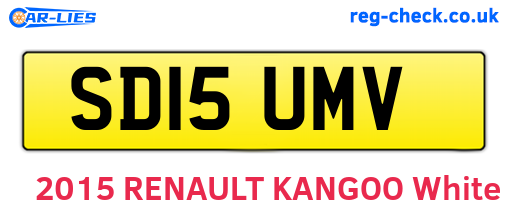 SD15UMV are the vehicle registration plates.