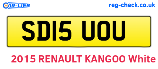 SD15UOU are the vehicle registration plates.