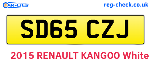 SD65CZJ are the vehicle registration plates.