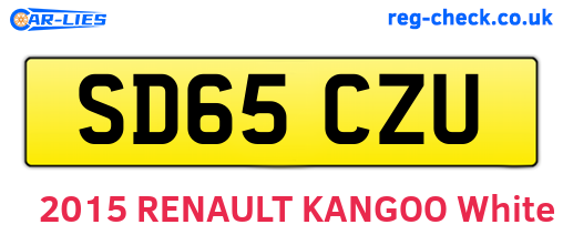 SD65CZU are the vehicle registration plates.