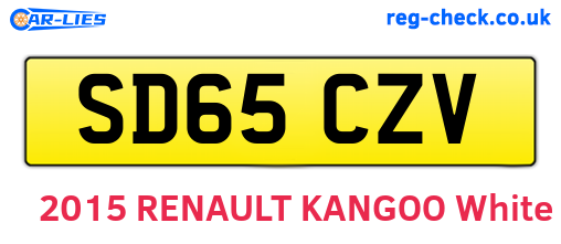 SD65CZV are the vehicle registration plates.