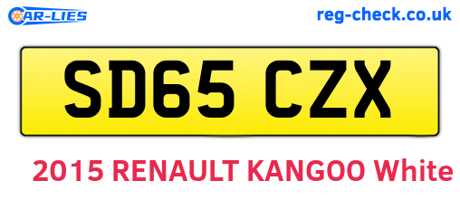 SD65CZX are the vehicle registration plates.