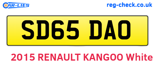 SD65DAO are the vehicle registration plates.