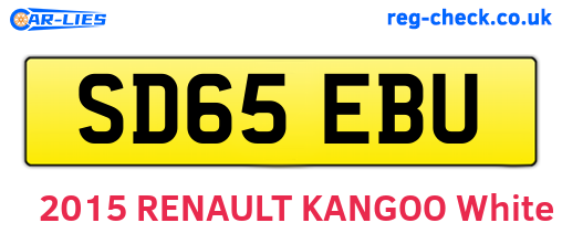 SD65EBU are the vehicle registration plates.