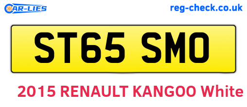 ST65SMO are the vehicle registration plates.