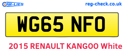 WG65NFO are the vehicle registration plates.